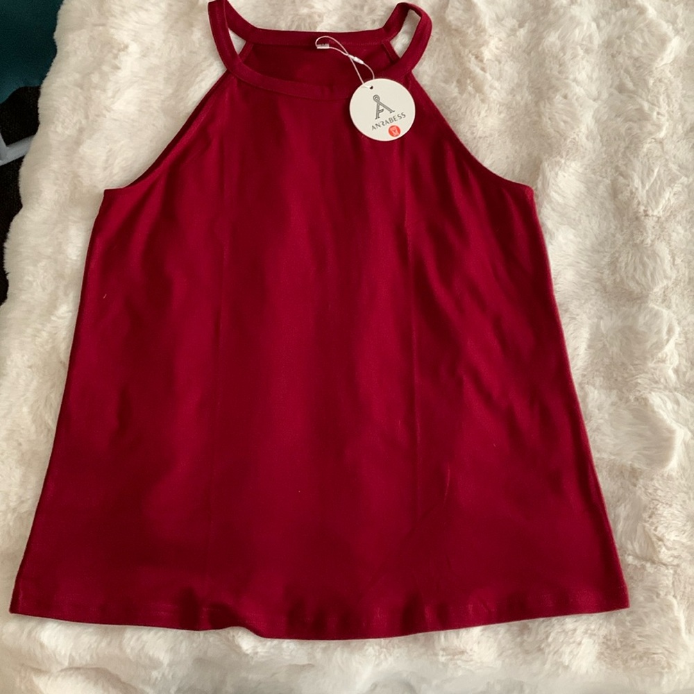 Elegant Burgundy Wine Women's Halter Top
